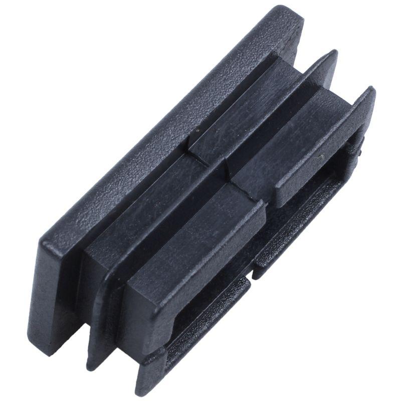 A84X-48 Stück Schwarze Kunststoff Rechteckige Blindstopfen Einsätze 20mm x 40mm
