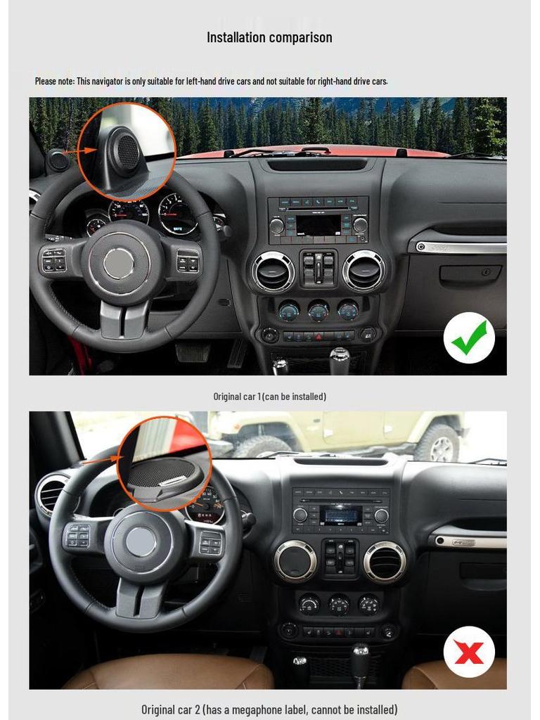 2011-2017 Jeep Wrangler CarPlay Android Bluetooth Navigation Radio