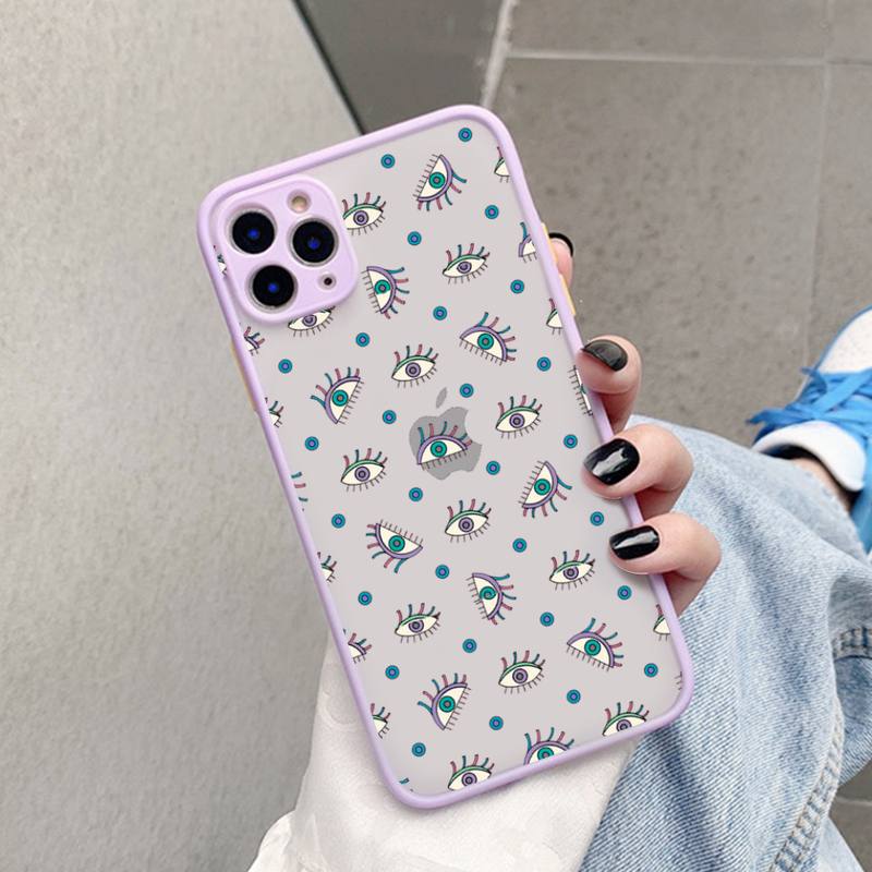 

TOPLBPCS Eye Blue с принтом сглаза для iPhone 7 8 Plus X XR XS 11 12 pro MAX Жесткая задняя крышка из ТПУ из ПК iphone 11 pro