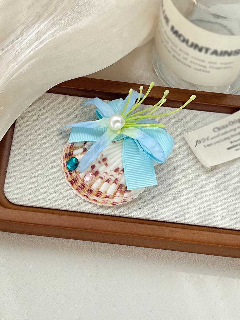 2Pcs Vintage Starfish Flower Hair Clip,Beach Sea Star Mermaid Hair Pins Hair Headwear Styling Tools Accessories for Women Girl