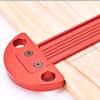 Aluminum Woodworking Scriber T-Shape Ruler 1/32 Hole, Architect Ruler for Carpenter Work, Layout and Measuring Tools