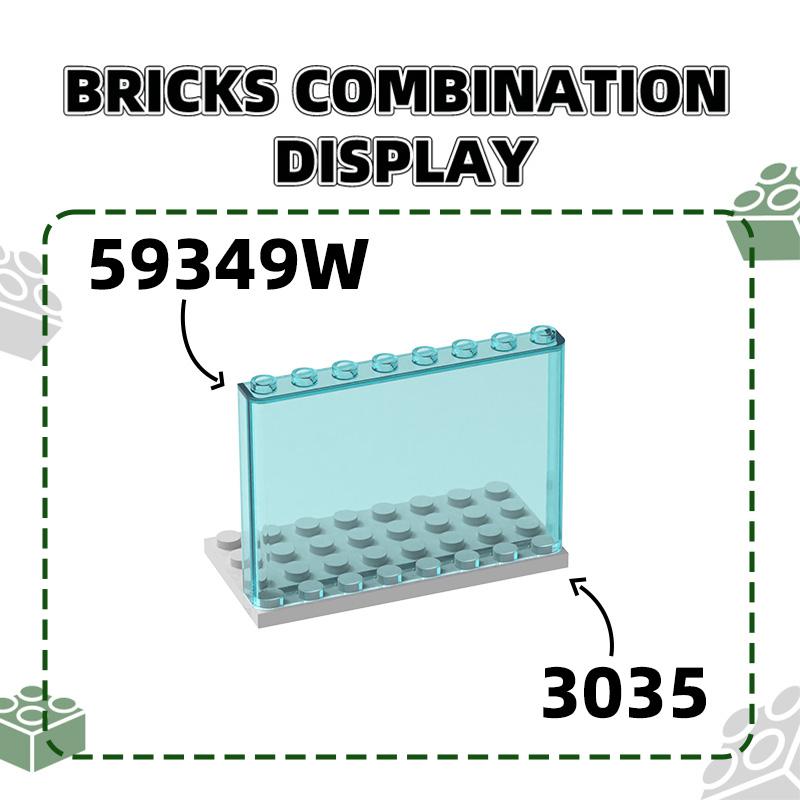 17Pcs/lot 59349 1x6x5 Houses Wall Construction Blocks MOC Accessories Works With Featuring Bricks Children Playthings Present Bo