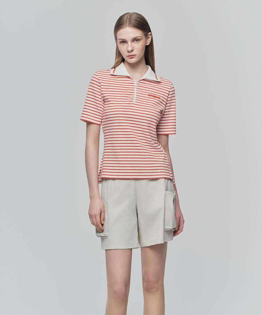 DUVETICA Hispani (Orange) (Women'S Short-Sleeve Polo Shirt)