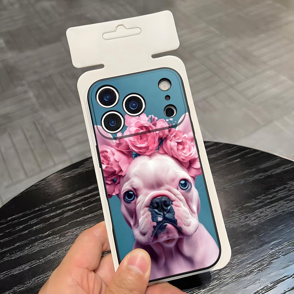 

Чехол для телефона с французским бульдогом Frenchies Для IPhone 17 Air 16 E Pro Max 15 14 13 Mini 12 Pro 11 Max Plus Черный Мягкий iPhone 15