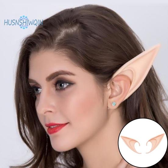 2Pcs Realistic Elf Ears Halloween Makeup Props Add Charm Wide Application Elf Ears for Avatar Goblin Fairy Costumes