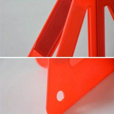 Plastic Car Emergency Breakdown Warning Foldable Triangle Reflective Safety Hazard Car Tripod Red Stop Sign Reflector