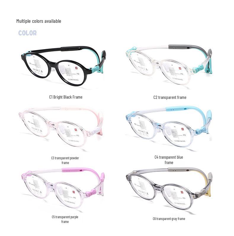 Eco-friendly Ultra-light Kids' Myopia Control Silicone Glasses Frame, Drop-resistant and Comfortable
