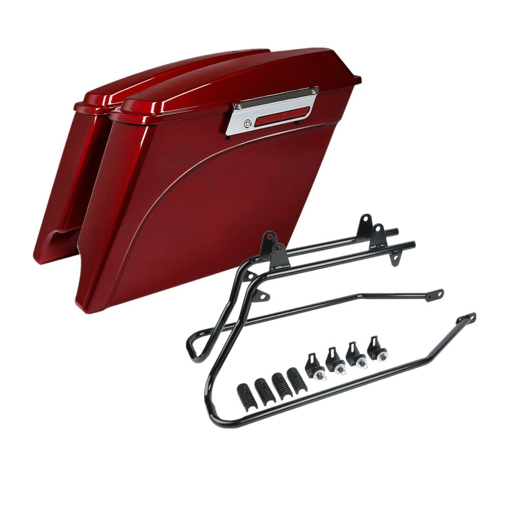 Motorcycle 5" Stretched Saddlebags Conversion For Harley Softail Heritage Deluxe 1984-2017