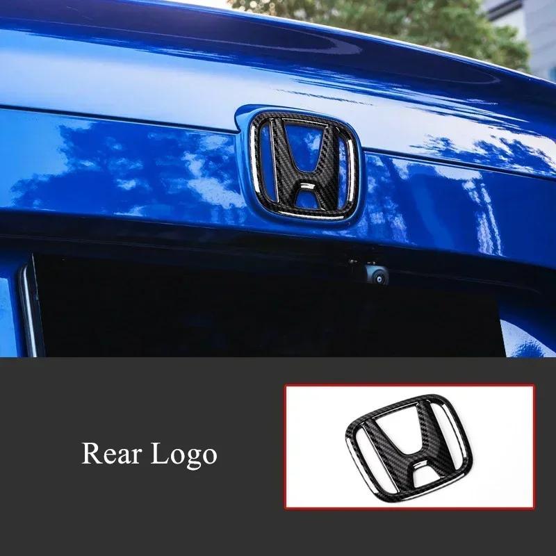 ABS Carbon Fiber Car Front Grille Sticker Rear Trunk Steering Wheel Emblem for Honda Logo Accord 10th 2020 2019 2018 Accessories