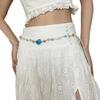 Adjustable Bohemian Braided Waist Rope with Beaded Design Waist Jewelry for Dresses and Skirts Wax Rope Accessory