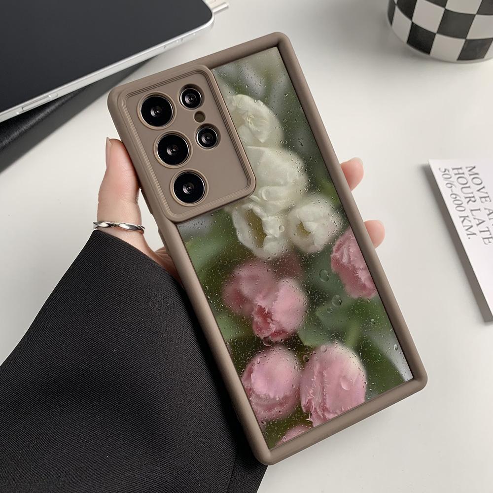 Soft TPU Case For Samsung A55 5G S25 Ultra S24 FE A54 A16 A15 A53 A35 A34 A14 A13 A06 A05 A05s A33 A25 S23 S22 Plus Flower Cover