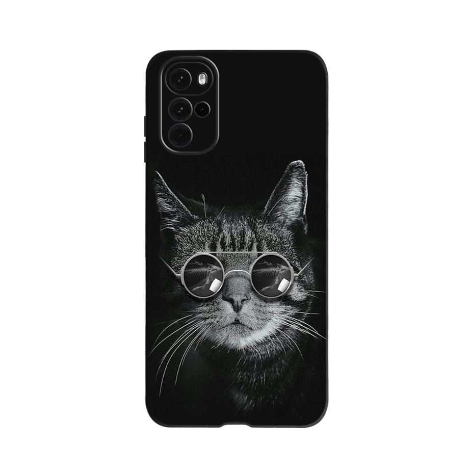 For Motorola Moto G22 Case Bumper Soft Silicone Black Cover For Moto G22 Cool Cartoon Case for Motorola G22 G 22 2022 Capa