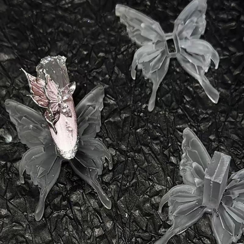 High Elasticity Butterfly Shaped Silicone Mold For Nail Extension And Creative Jewelry Making Accessories