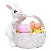 Bunny Statue Desktop Figurine Ornament Decorative Home Decor Statue Desktop Figurine Ornament For Decor Resin Rabbit Basket