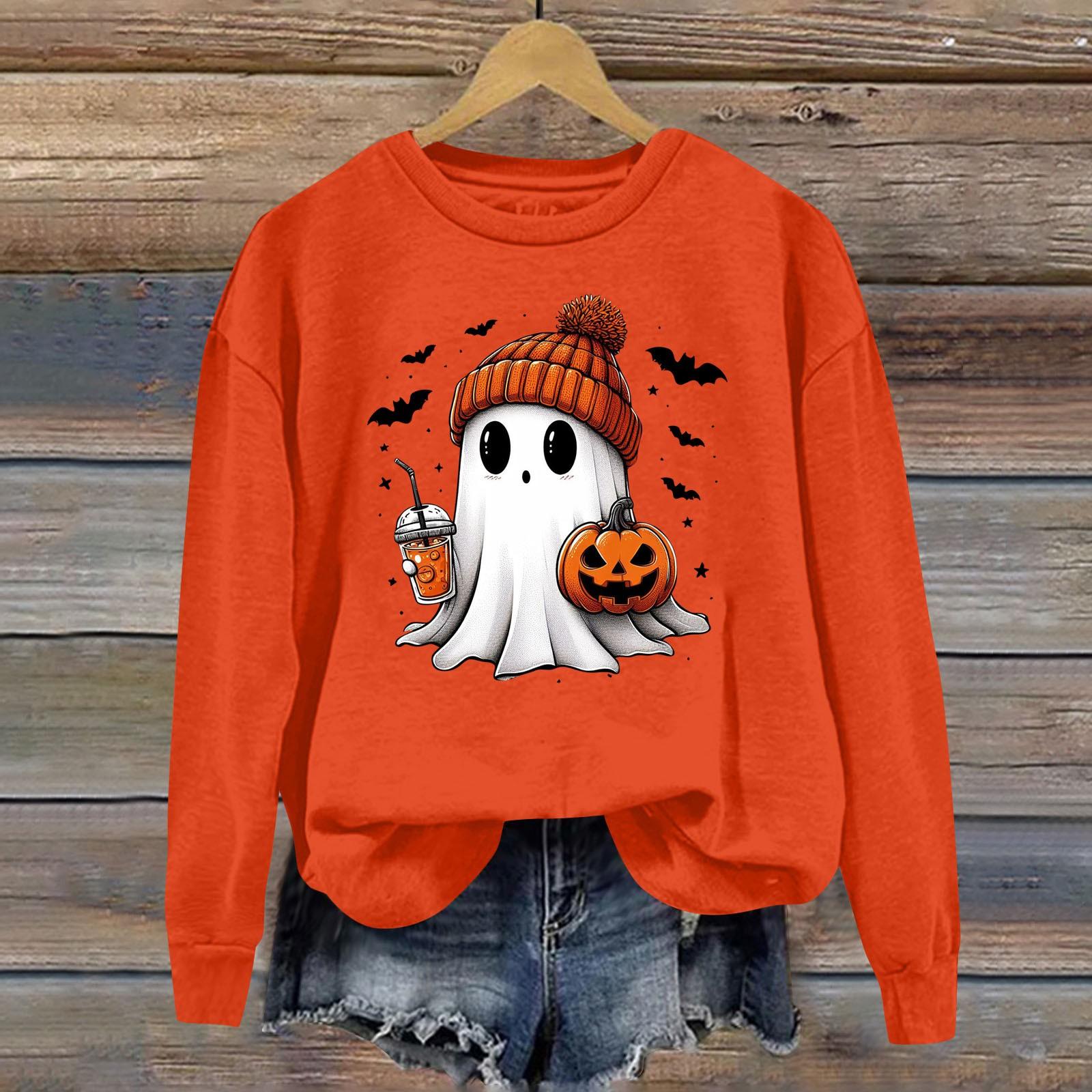 

Женская модная повседневная однотонная толстовка с длинным рукавом S оранжевый