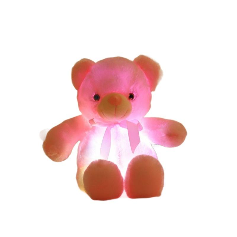 Valentine's Day Gift 30cm LED Light up Teddy Bear Plush Stuffed Toy Glowing Plush Teddy Bear