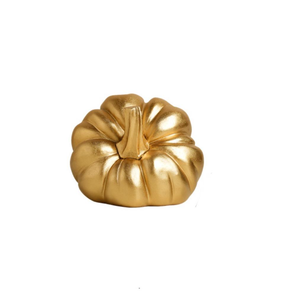 Retro Pumpkin Statue Resin Miniature Figurine Sculpture Micro Landscape Pumpkin Ornament  Autumn