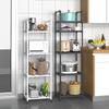 Multi-Layer Floor-Standing Metal Storage Rack for Kitchen and Bathroom