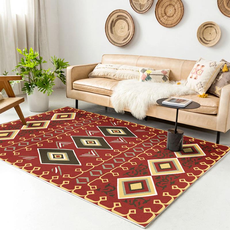 Retro Europäischer Teppich Wohnzimmer Große Fläche Dekoration Sofa Bereich Teppiche für Schlafzimmer Garderobe Rutschfeste Bodenmatten
