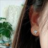 Chunri Mori is small, fresh and cute, sweet little butterfly stud earrings, elegant and small temperament, simple and versatile ear bone woman