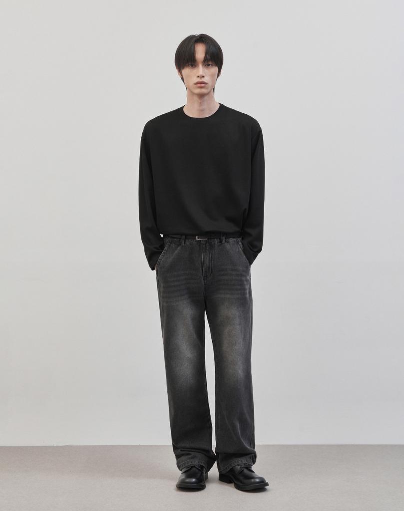 WORK ON BODY OFF Rested Semi-Overfit Round Neck Knit (4 Colors)