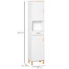 Space-Saving Bathroom Furniture Column Cabinet In White Wood