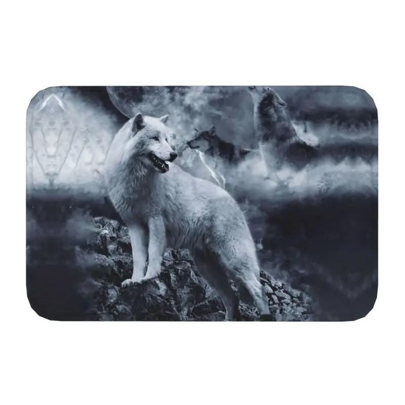 Animal Wolf Front Floor Door Entrance Mat Indoor Kitchen Bathroom Doormat Bedroom Carpet Rug