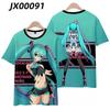 Miku Hatsune Vocaloid Cosplay Anime Manga T-Shirt Tee Costumes Polyester