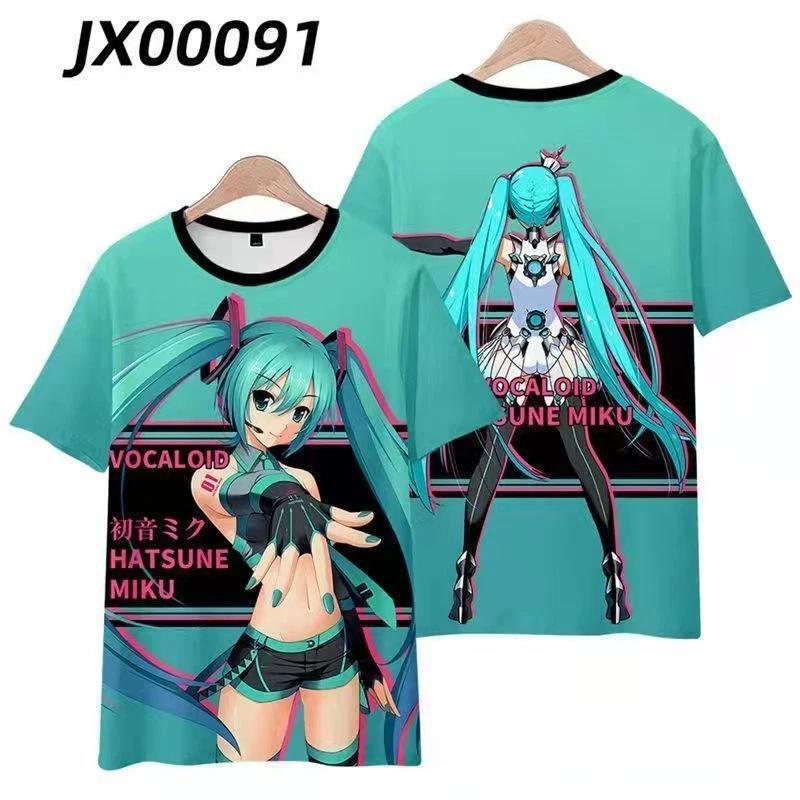 Miku Hatsune Vocaloid Cosplay Anime Manga T-Shirt Tee Costumes Polyester XL