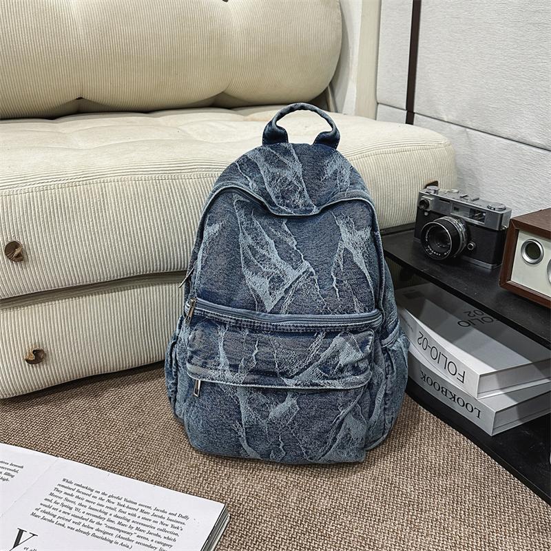 Denim Backpack Travel Lightweight Backpack