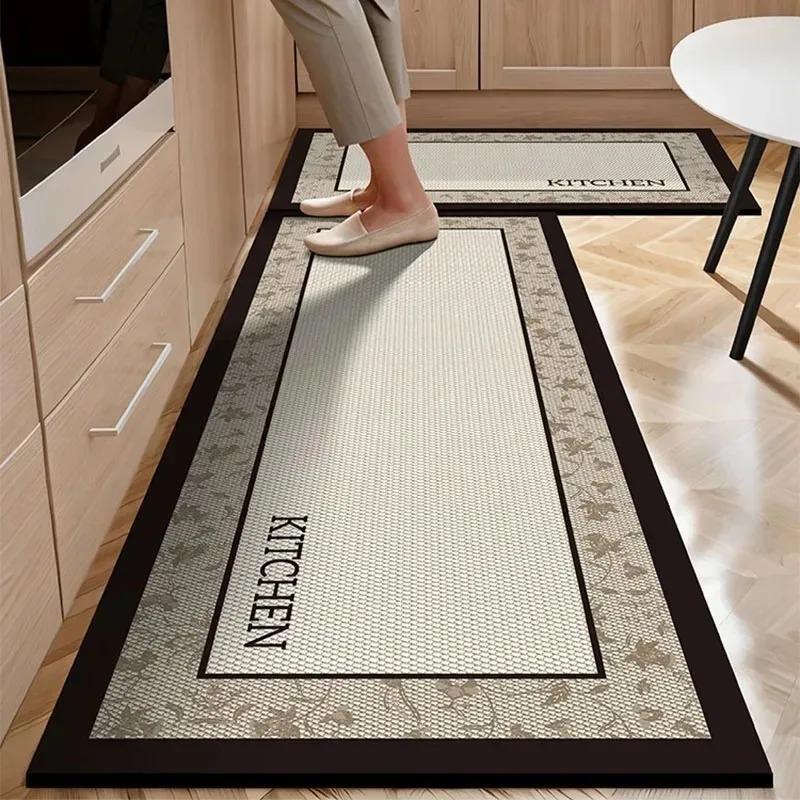 Kitchen Floor Mat Absorbent Non-slip Carpet Quick Drying Diatom Mud Foot Mats Long Carpets Japanese Style Home Decoration Rug