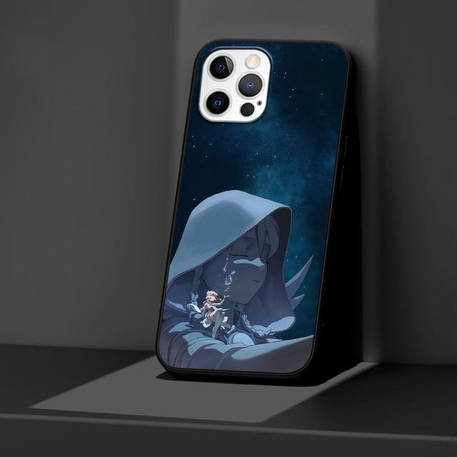 Genshin Impact Case For Apple Iphone 14 11 13 12 Pro Max Xr 7 8 +Se 2020 Xs 6 6s Plus 5 5s Cartoon Black Silicone Phone Cover