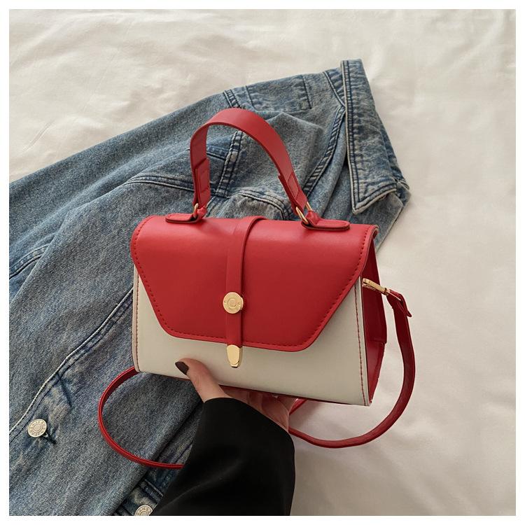 Personalized Trend Belt Simple Color Matching New Fashion Single Shoulder Portable Crossbody Small Square Bag Woman