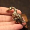 Antique Copper Small Duck Figurines Ornaments Handmade Brass Animal Crafts Tea Table Pet Home Decor Accessories Desk Decorations