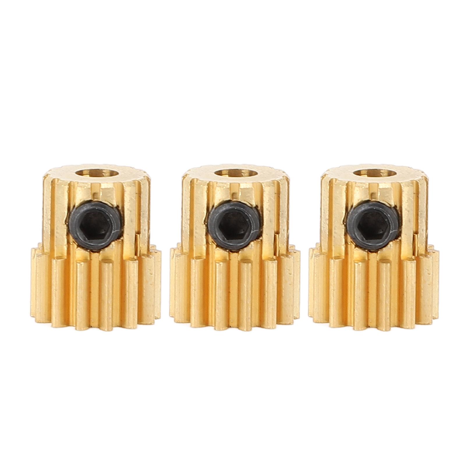 

3Pcs RC Car Gear Copper M0.6 3.175mm Diameter Remote Control Car Motor Gear with M3 Positioning Scre 17T