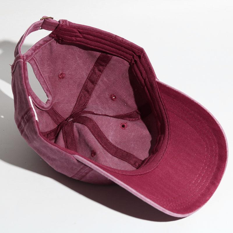Solid color ponytail baseball cap with curved brim duckbill cap for spring and summer women's outdoor sports sun hat