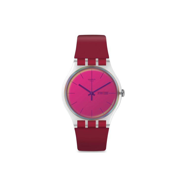 SWATCH Unisex 41mm Pink Watch SUOK717 SUOK717 Red