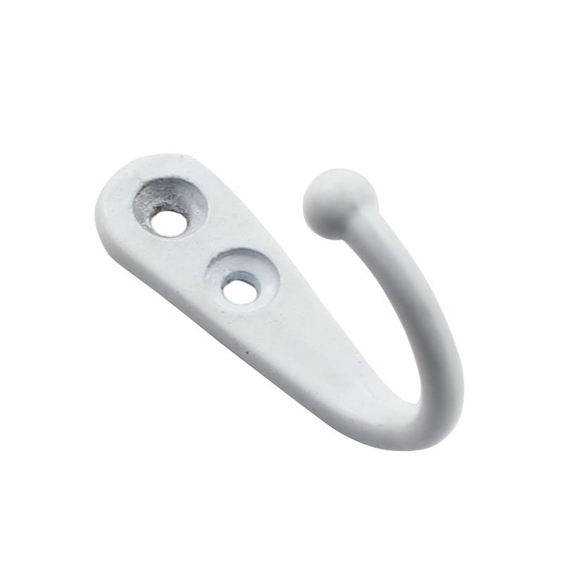 Antique Black Zinc Alloy Double-Hole Coat Hook 43x29