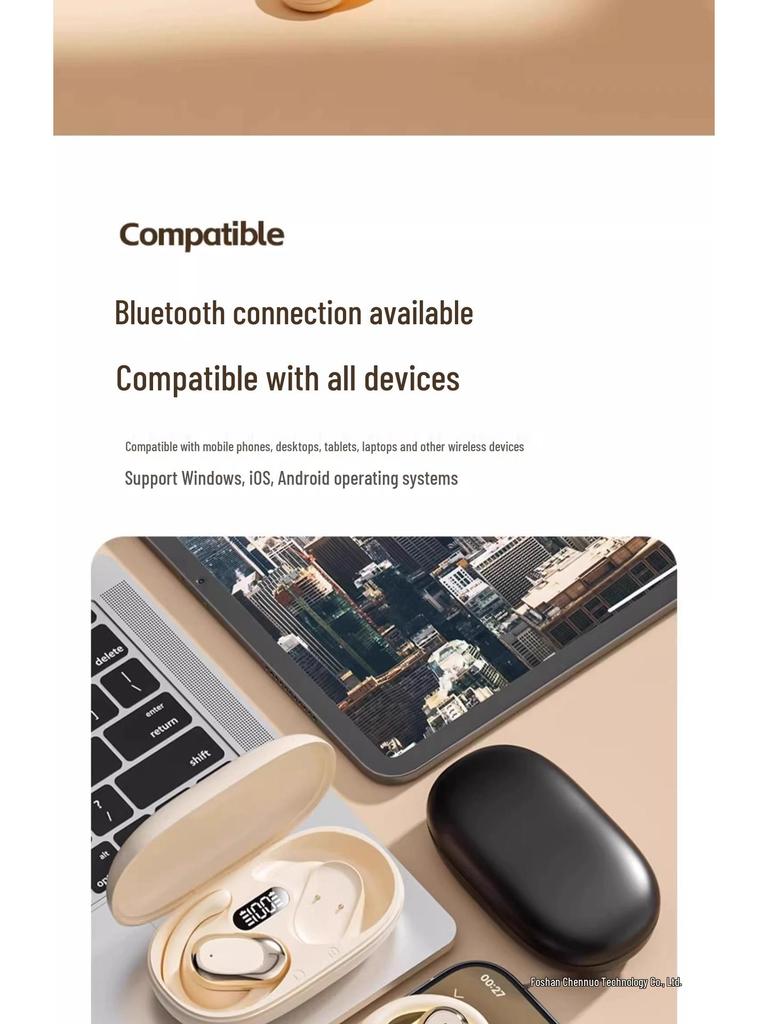2025 Bluetooth Bone Conduction Over-Ear Wireless Sports Headphones with Long Battery Life