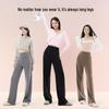 Ju Jingyi Style Women's Slimming Straight Leg Wide-Leg Pants