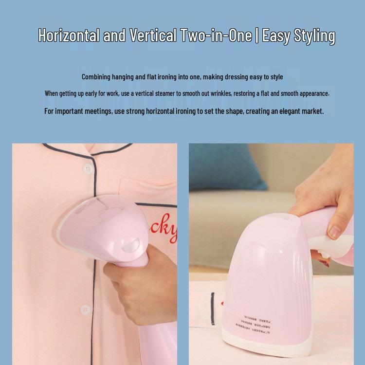 Portable Handheld Garment Steamer - Compact Electric Iron for Home & Dorm Use