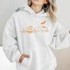 Ladies Spring Autumn Casual Hooded Long Sleeve Big Pocket Halloween Pumpkin Love Heart Printed Pullover Hoodies Sweatshirt Top