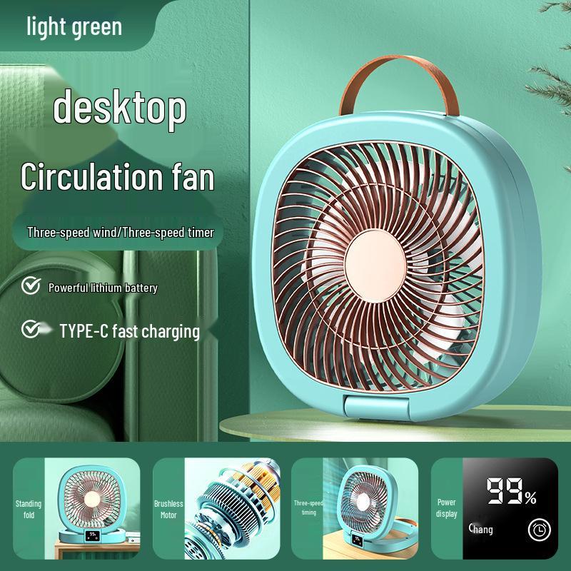 

Foldable USB Desktop & Wall-Mounted Fan with Digital Display and High Wind Power 205x240x48 mm