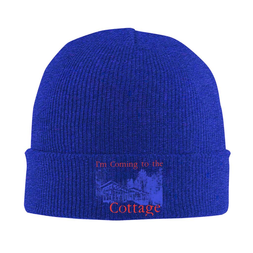 Im coming to the cottage Beanie Hats Heated Rivalry Bonnet Hats Vintage Outdoor Knitting Hat Autumn Graphic Elastic Caps