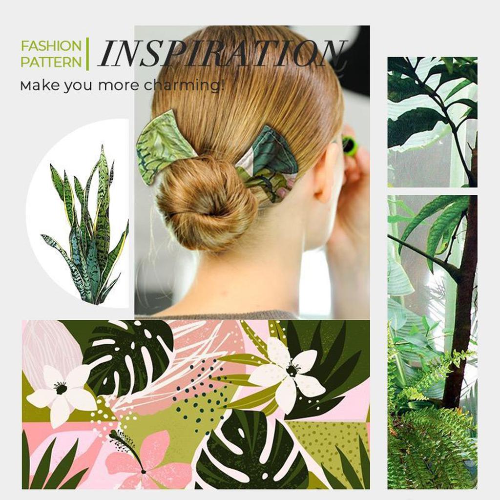 Deft-Bun Fashion Hair Bands Women Summer Knotted Wire Headband Print Hairpin