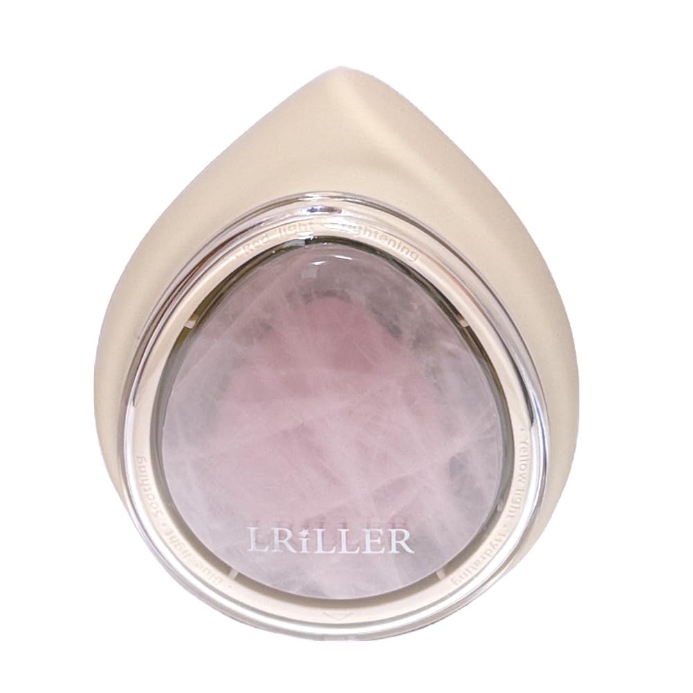 

Светодиодный уход за кожей лица с подогреваемой нефритовой головкой и синими вибрациями для нагрева и пор. Идеально подходит для домашней красоты и носится поверх маски. бежевый