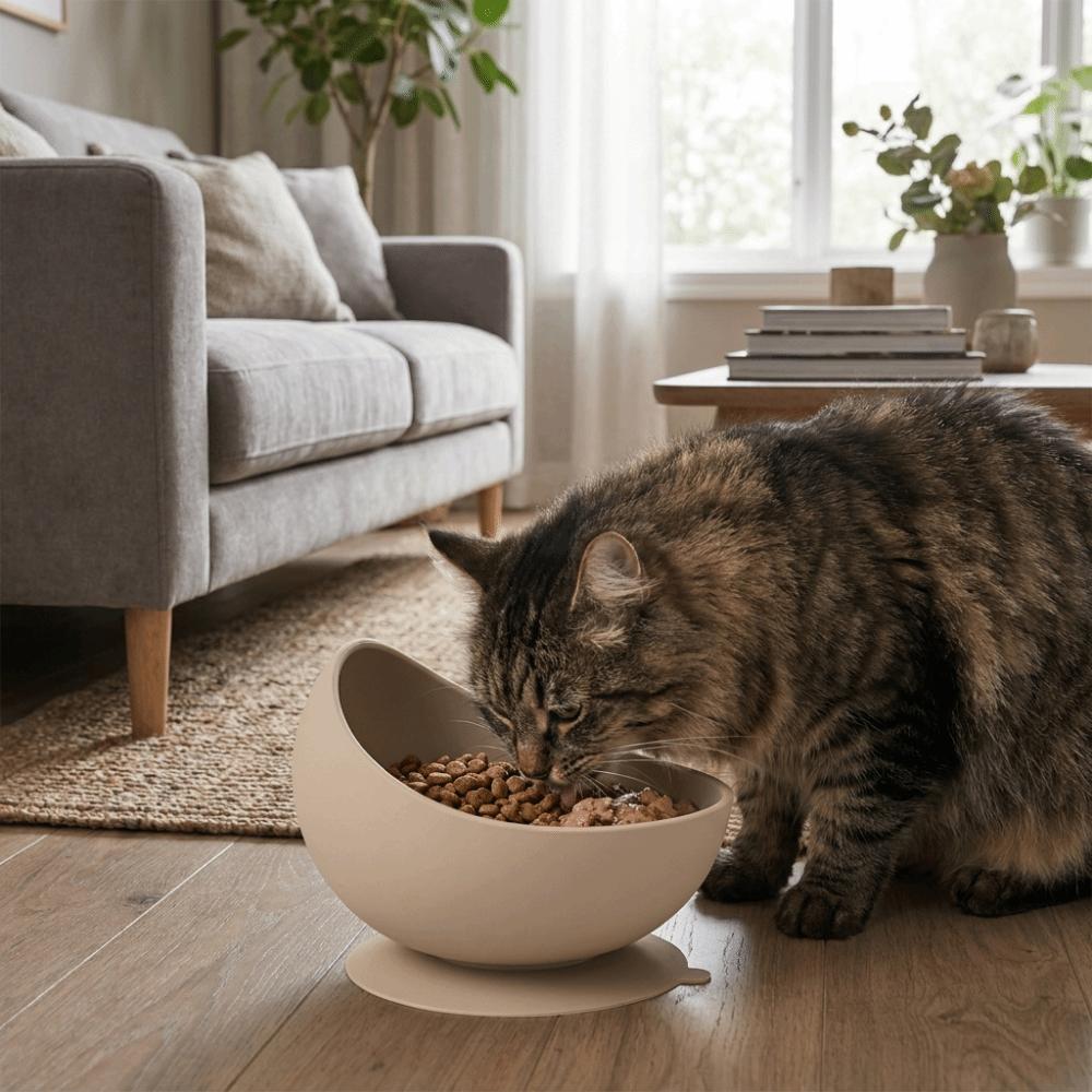 Neck Protection Silicone Pet Bowl Non-Slip Elevated Feeder Stable Dog Food Bowl Pet Dining