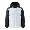 Men's & Women's Thickened Color Block Hooded Down Jacket - Autumn/Winter Outdoor Warm Outerwear