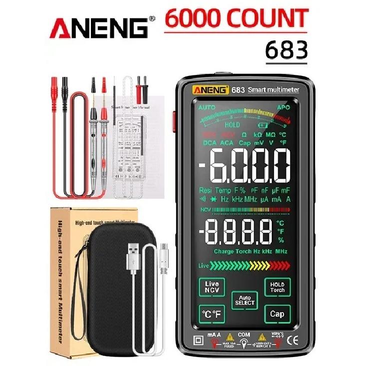 ANENG 683 Smart Multimeter Tester High-end Touch Rechargeable 6000 Counts Multimetro Test Multitester AC/DC Voltage Current Tool