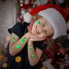 10Pcs Christmas Tattoo Stickers Waterproof Glow-in-the-dark Cartoon Stickers for Kids Festive Party Supplies